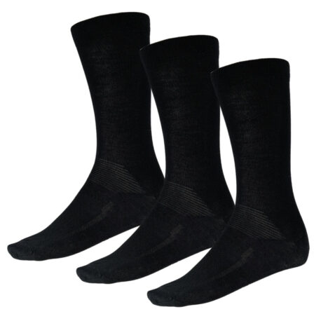 Vandrestrømper - Treklife Wool Liner - Sort - 3 par