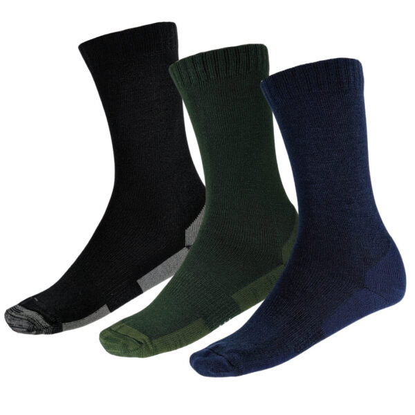 Treklife Wool Trail Vandrestrømper 3-pak – Sort/Grøn/Blå – Sokker