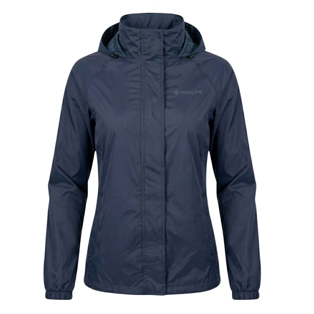 Regnjakke dame - Treklife Rain Packaway - Blå