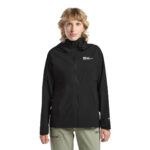 Jack Wolfskin Prelight 2.5L Regnjakke Dame - Sort