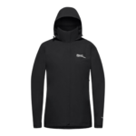 Jack Wolfskin Trail Time 2-lags Regnjakke Dame - Sort