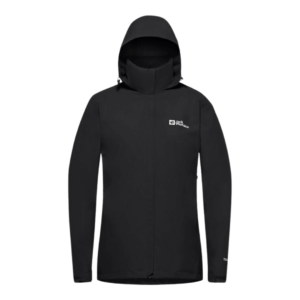 Jack Wolfskin Trail Time 2-lags Regnjakke Dame - Sort