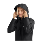 Jack Wolfskin Trail Time 2-lags Regnjakke Dame - Sort