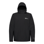 Jack Wolfskin Trail Time 2-lags Regnjakke Herre - Sort