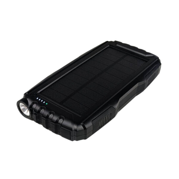 Aquipe Powerbank med solceller 20.000 mAh – Sort – Powerbanks