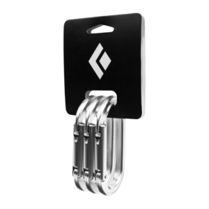 Black Diamond Oval Keylock Karabin - 3-pak