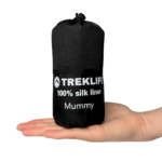 Treklife Silk Liner Mumie Silkelagenpose 100% Silke - Sort