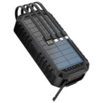 Aquipe Powerbank 20000 mAh Solcelle & Håndsving - Sort