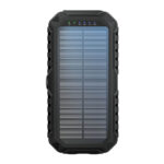 Aquipe Powerbank 20000 mAh Solcelle & Håndsving - Sort