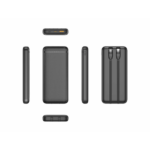 Denver Powerbank 10000 mAh med Quickcharge og Indbyggede Kabler