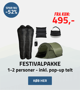 Festivalpakke – Pop-up telt – 1-2 personer
