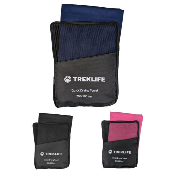 Treklife Microfiber Håndklæde 200×100 cm – Hurtigtørrende