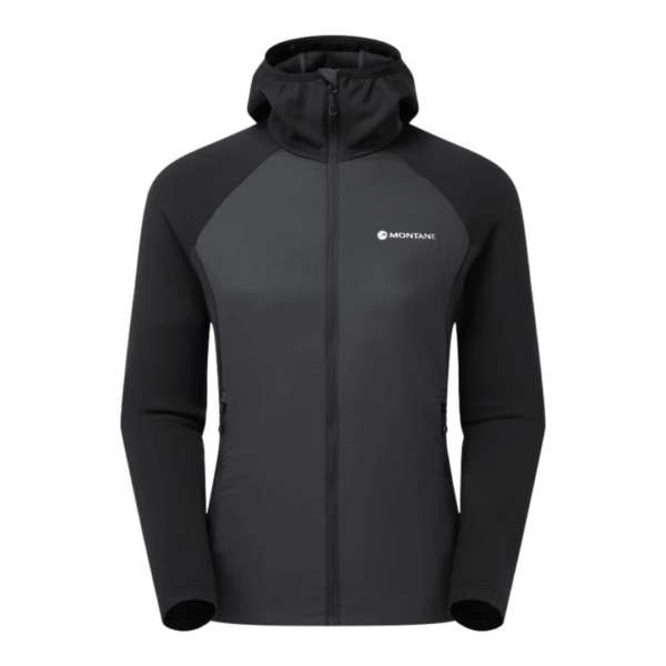 Montane Sirocco Lite Hoodie Dame – Vindtæt Letvægtstrøje – Sort – Fleecetrøjer