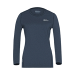 Jack Wolfskin Sky Thermal LS Dame Trøje - Mørkeblå