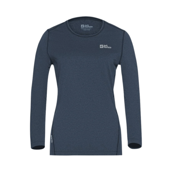 Jack Wolfskin Sky Thermal LS Dame Trøje – Mørkeblå – T-shirts