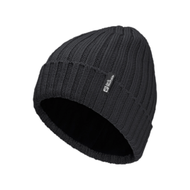 Hue - Jack Wolfskin Rib Knit Beanie - Sort