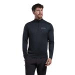 Montane Dart Zip Neck Herre Baselayer Åndbar - Sort