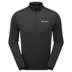 Montane Dart Zip Neck Herre Baselayer Åndbar - Sort