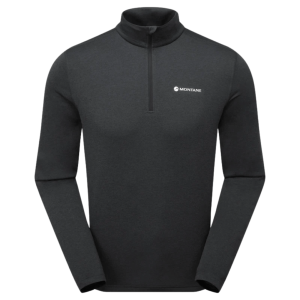 Montane Dart Zip Neck Herre Baselayer Åndbar – Sort – T-shirts