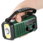 Nødradio FM Pro 20.000 mAh med Håndsving og Solcelle
