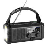 Nødradio FM Pro 20.000 mAh med Håndsving og Solcelle