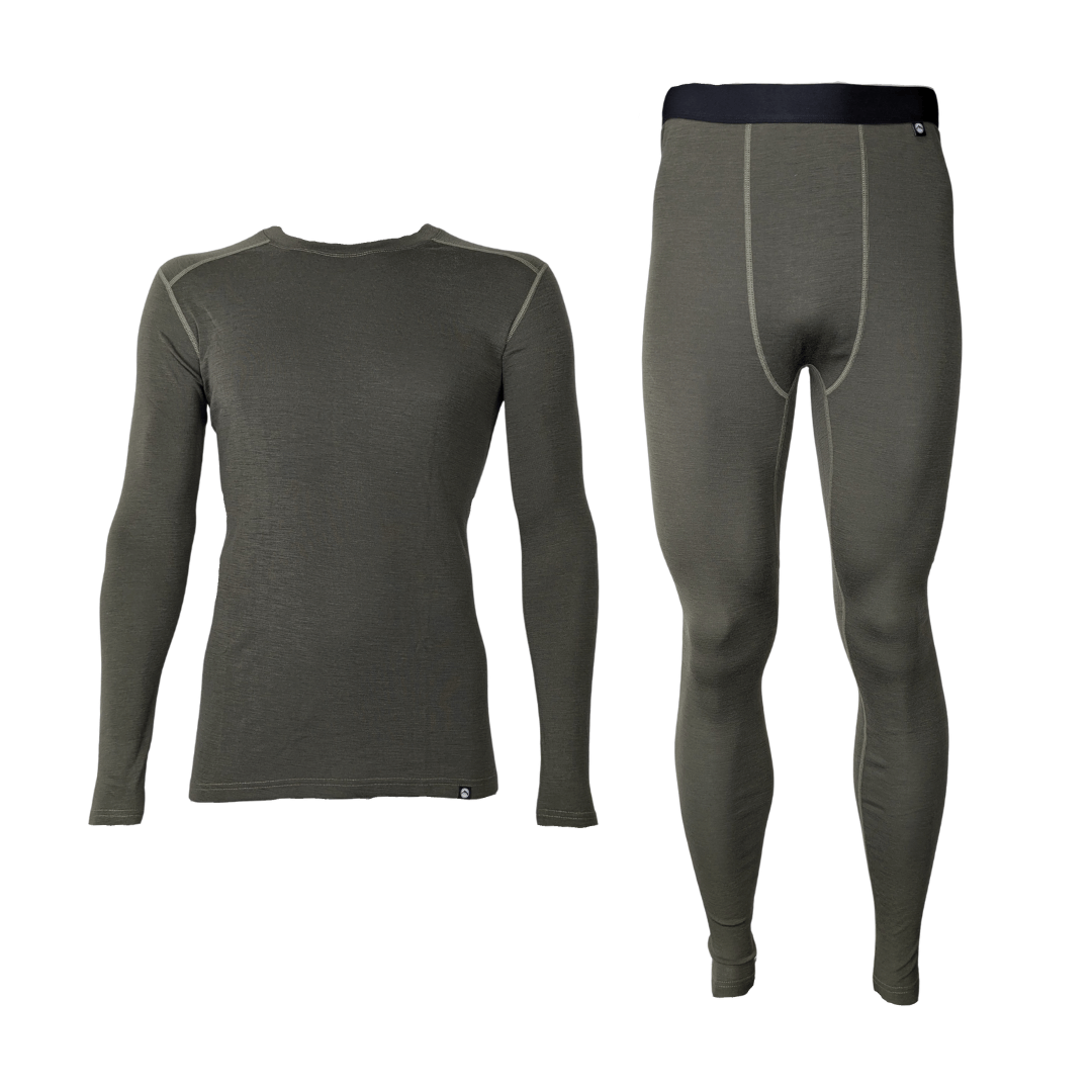 Uldundertøj sæt - Herre - 100% merino uld - Grøn