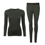 Treklife Merino Uldundertøj Sæt Dame - 100% Mulesing-fri - Grøn