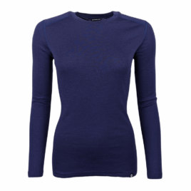 Uldundertrøje dame – 100% merino uld – Treklife - Blå