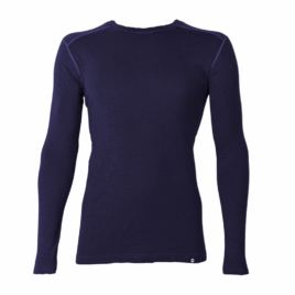 Uldundertrøje herre – 100% merino uld – Treklife - Blå