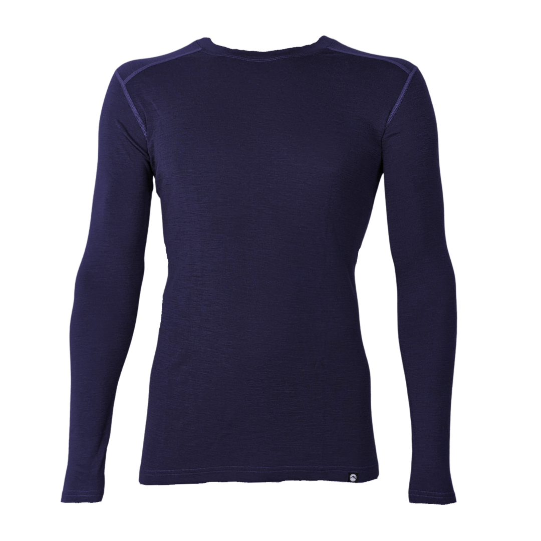 Uldundertrøje herre – 100% merino uld – Treklife - Blå