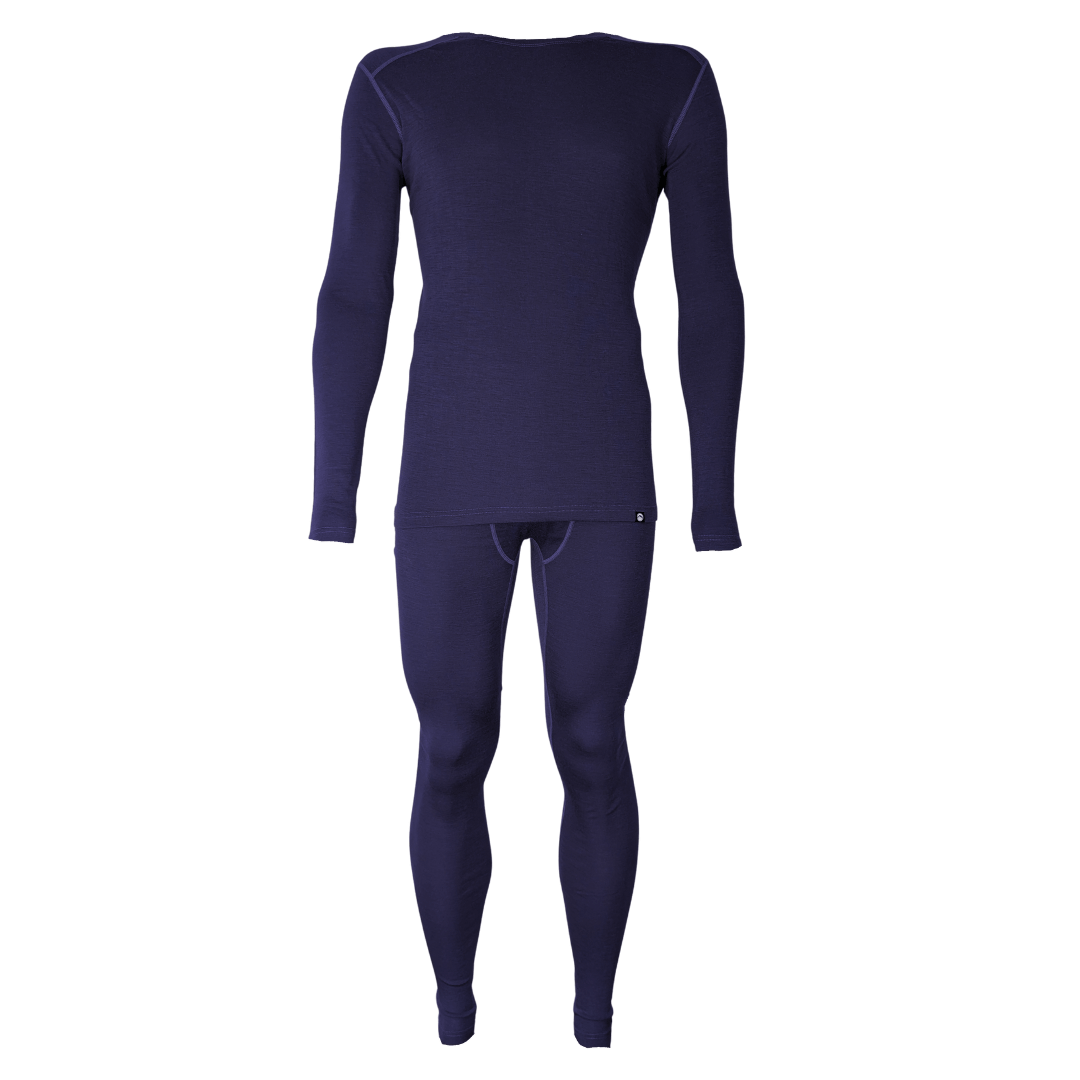 Uldundertøj sæt - Herre - 100% merino uld - Blå