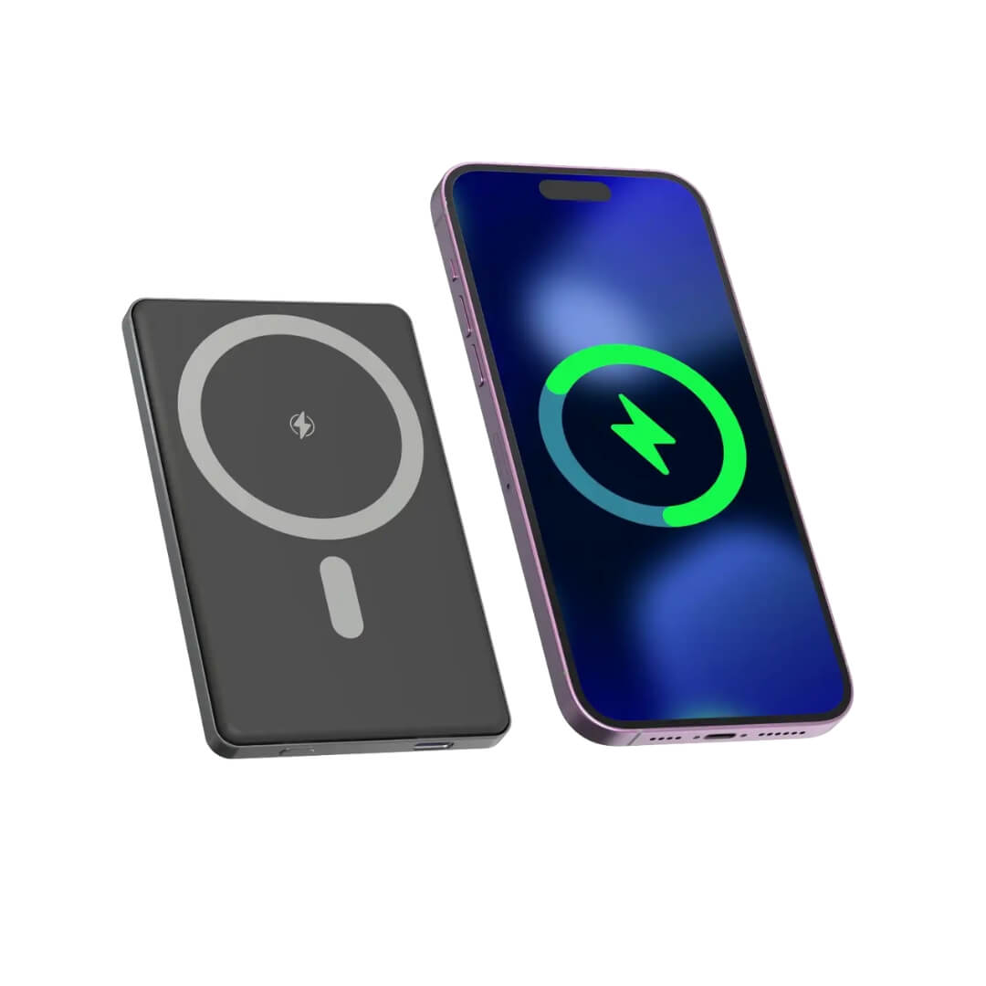 Powerbank - 5.000 mAh - Trådløs opladning - Fast-charge