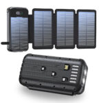 Aquipe Powerbank 20.000 mAh med Solceller - Sort