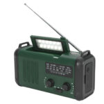 Aquipe Nødradio FM Pro 10.000mAh - Håndsving & Solcelle - Grøn