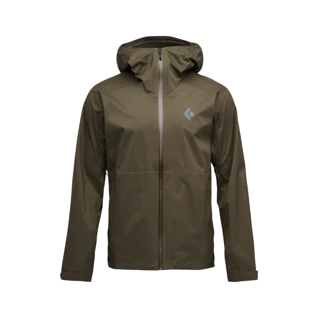 Regnjakke til herre - Black Diamond Fineline Stretch Rain Shell - Brun Regnjakke til herre - Black Diamond Fineline Stretch Rain Shell - Brun