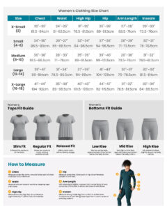 Størrelsesguide Smartwool Dame