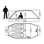 Nordisk Oppland 3 (2.0) PU 3-personers tunneltelt - Grøn