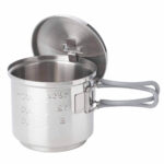 Esbit Camping Solid Fuel Cookset 585 ml i rustfrit stål