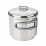 Esbit Camping Solid Fuel Cookset 585 ml i rustfrit stål