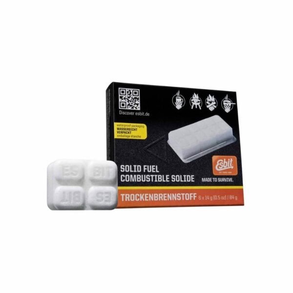 Køb Sprittabletter - Esbit Solid Fuel Tablets - 6x14g hos Backpackerlife.dk