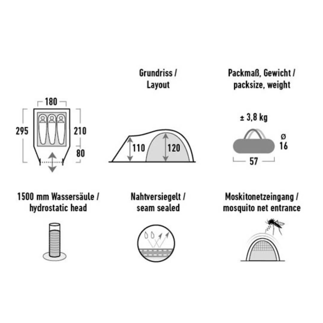 Telt - High Peak Narvik - 3 personer