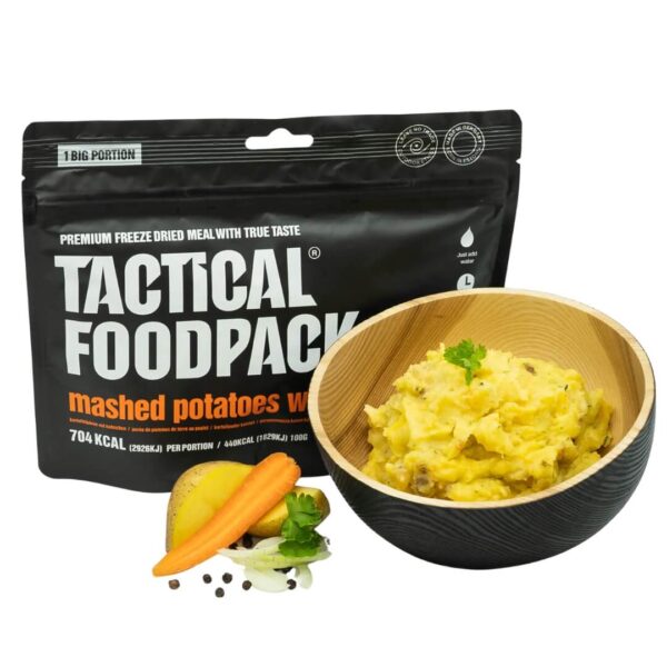 Køb Frysetørret mad - Tactical Foodpack - Kartoffelmos med kylling hos Backpackerlife.dk