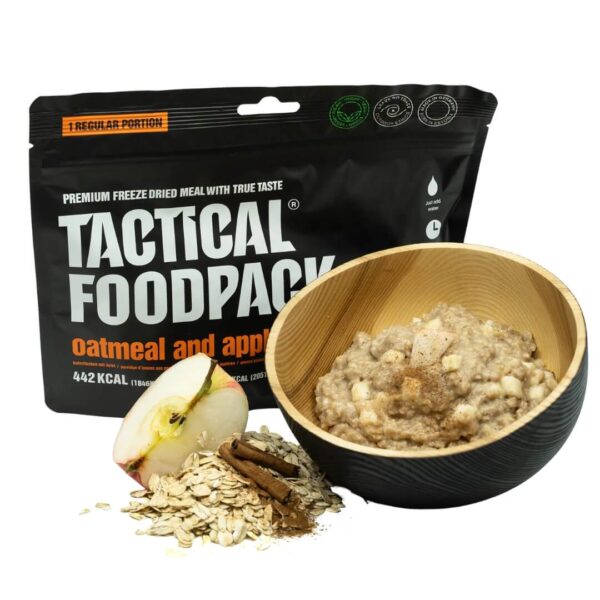Køb Frysetørret mad - Tactical Foodpack - Havregrød med æble hos Backpackerlife.dk