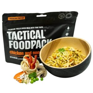 Tactical Foodpack kylling og nudler, frysetørret måltid på 110 g