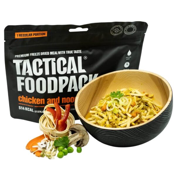 Køb Frysetørret mad - Tactical Foodpack - Kylling og nudler hos Backpackerlife.dk
