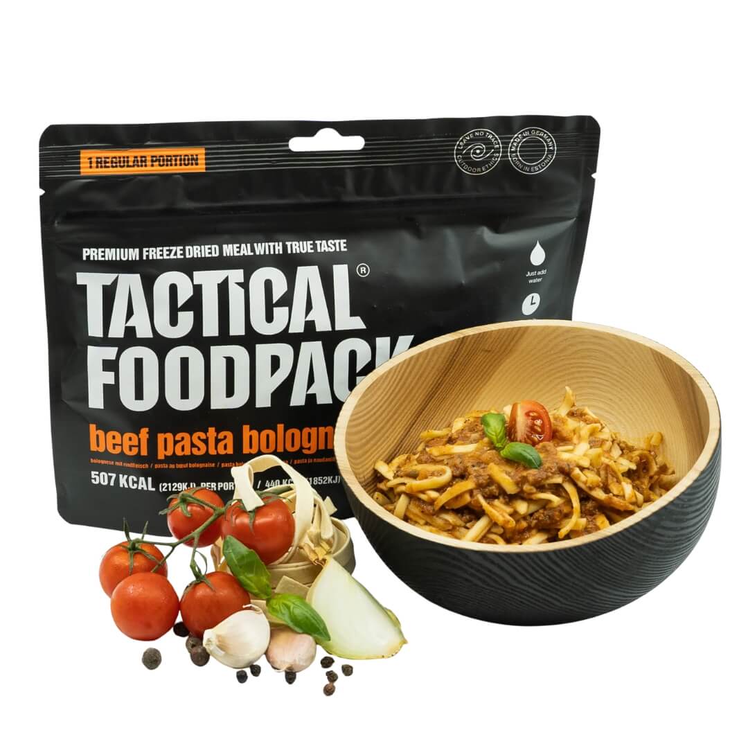 Frysetørret mad - Tactical Foodpack - Pasta Bolognese
