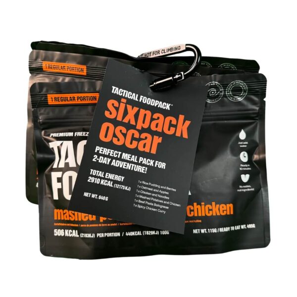Køb Frysetørret mad - Tactical Foodpack - Oscar - 6-pak hos Backpackerlife.dk
