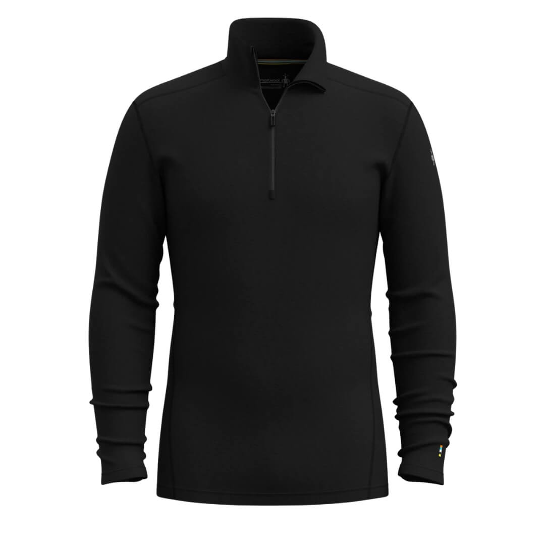 Base layer herre - Smartwool Thermal Merino Base Layer 1/4 Zip - Sort