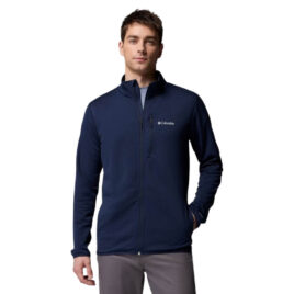 Jakke herre - Columbia Essential Hike Grid Fleece Full Zip - Navy
