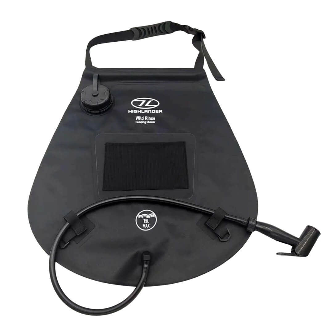 Vandbeholder med brusehoved - Wild Rinse Camping Solar Shower - Sort Vandbeholder med brusehoved - Wild Rinse Camping Solar Shower - Sort